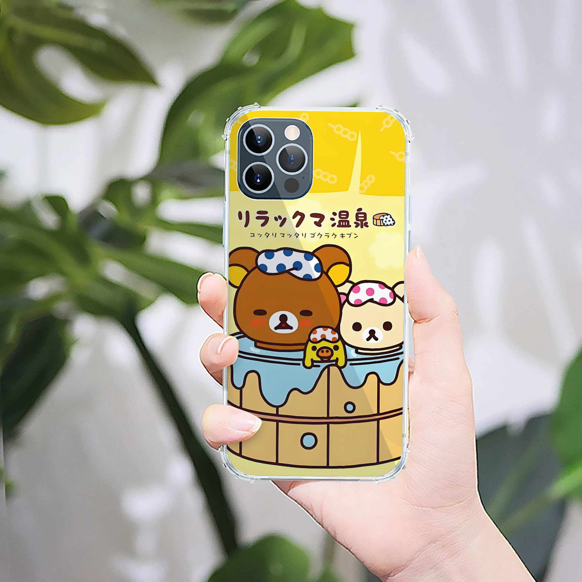 （画像用） リラックマ リラックマ キイロイトリ Rilakkuma Korilakkuma Kiiroitori 【iPhone 12シリーズ対応】透明スマホケース（クリアソフトケース）